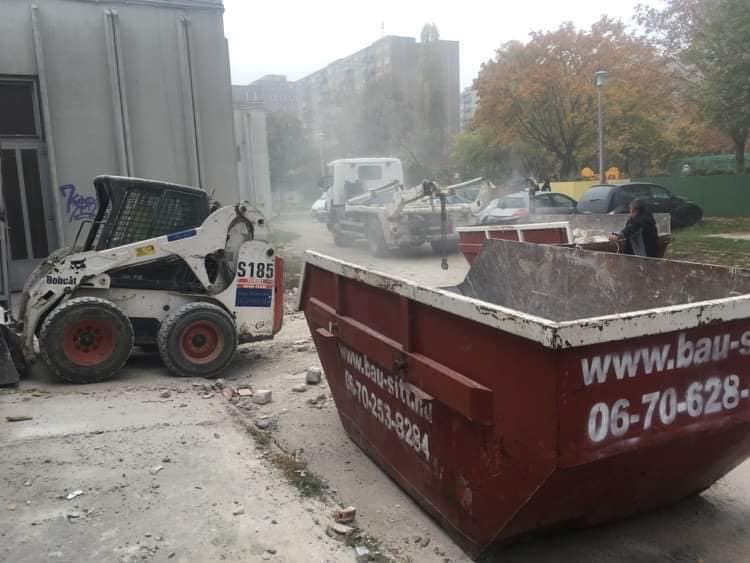 Építési törmelék konténer