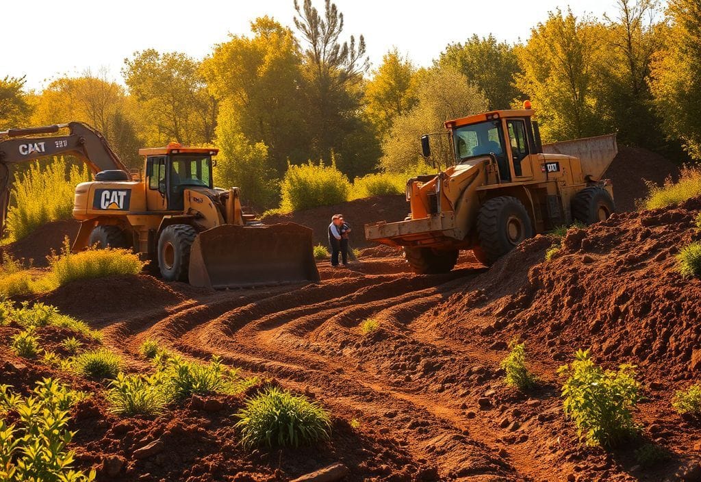 Gépi földmunka, tereprendezés, Gépi földmunka Budapest és Pest megye, Szigetszentmiklós, Törökbálint, Budaörs, Dabas, Újhartyán, Budakeszi, Tököl